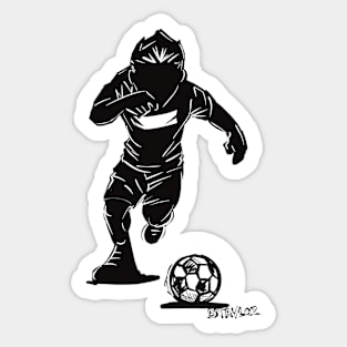 Footballer Sihouette7 Sticker